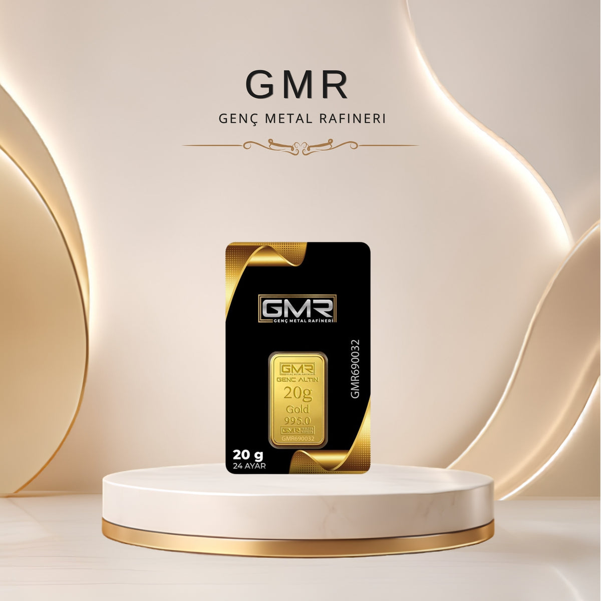 1 Adet 20 Gr 24 Ayar 995 Altın ( Gmr Markası )