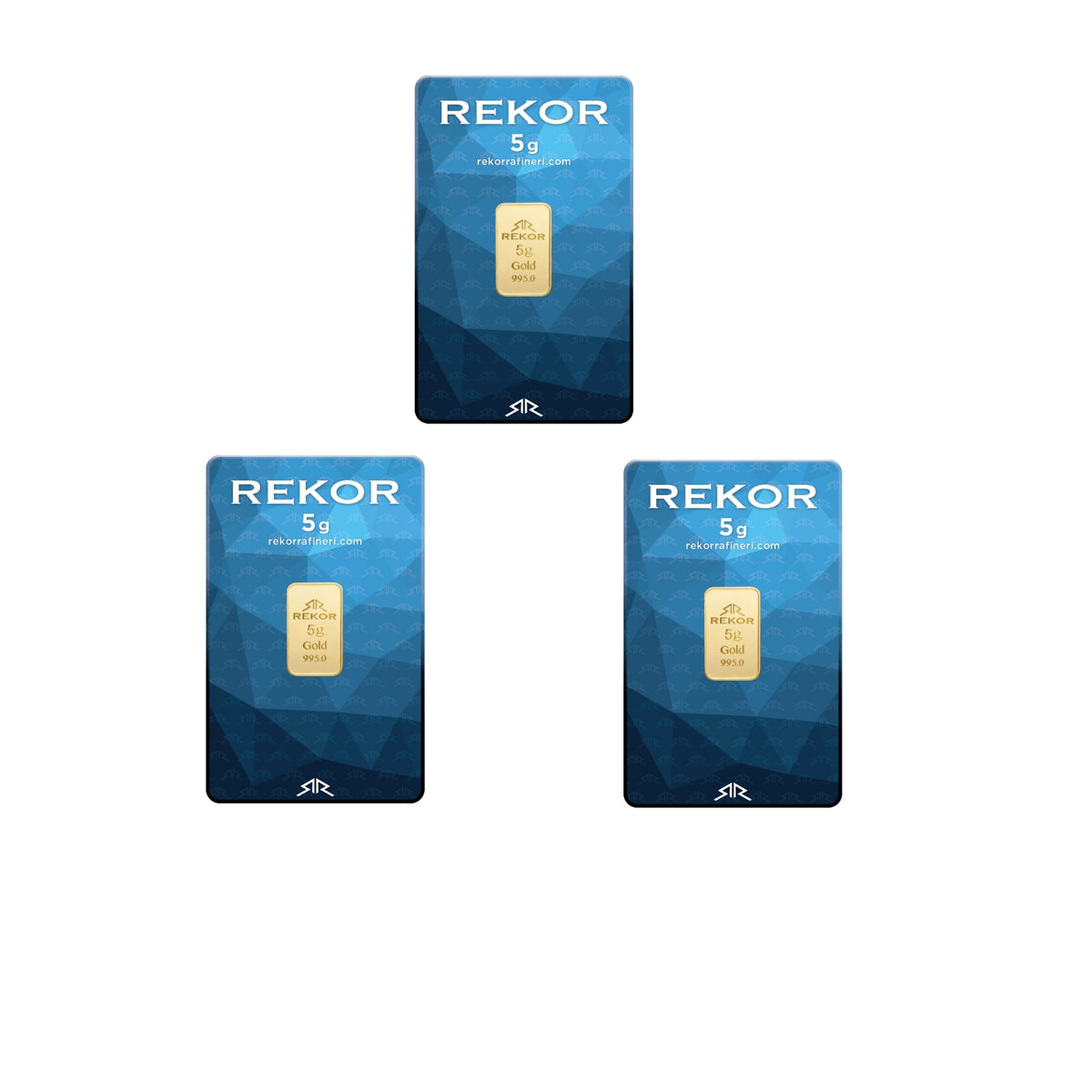 3 Adet 5 Gr 24 Ayar Altın ( Rekor Markası )